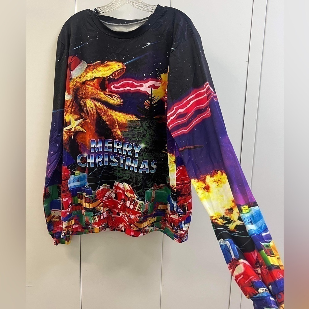 NWOT Unique Long Sleeve Plus Size Crew Neck Christmas Sweater